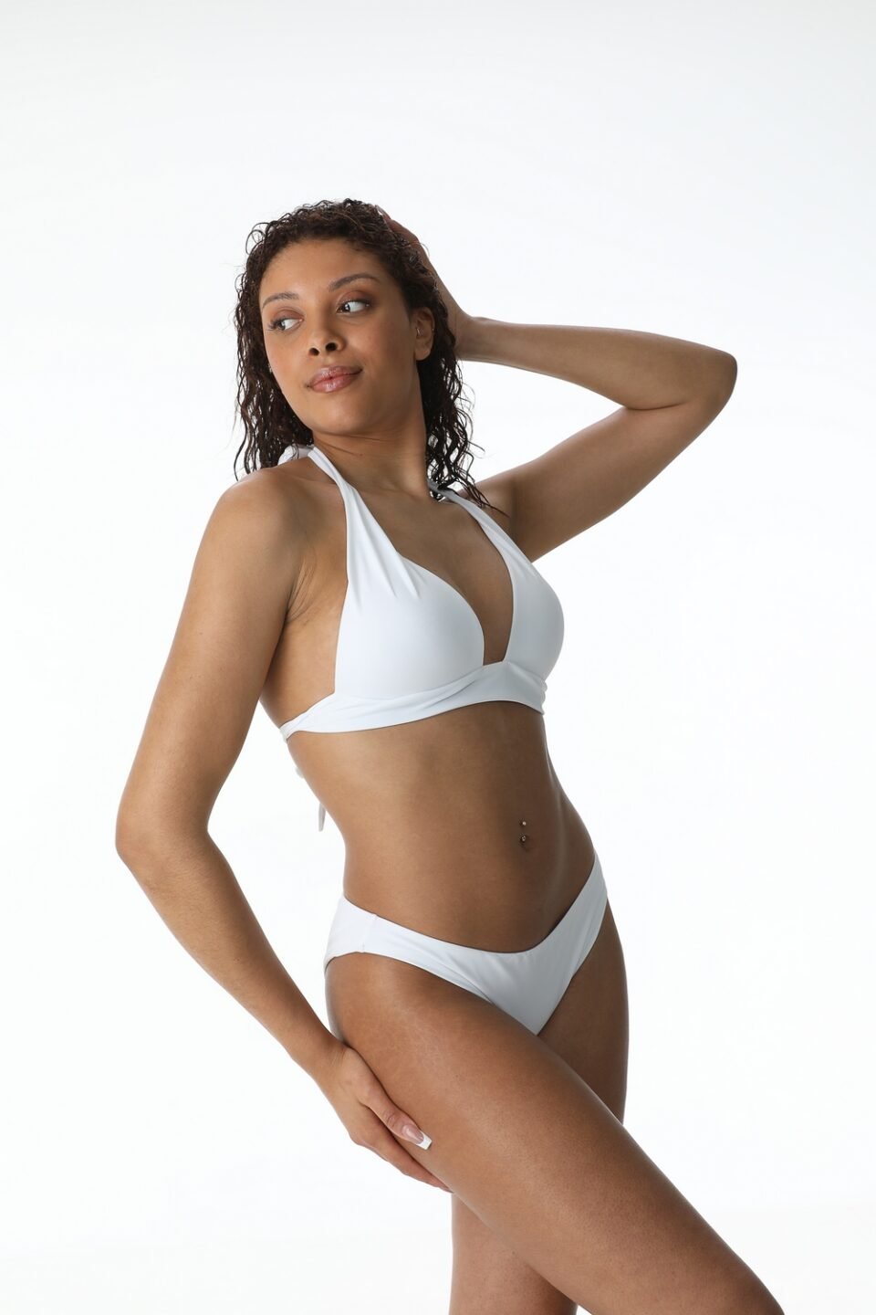 Haut de maillot de bain triangle push up culotte classique white Celya Meli allo 4