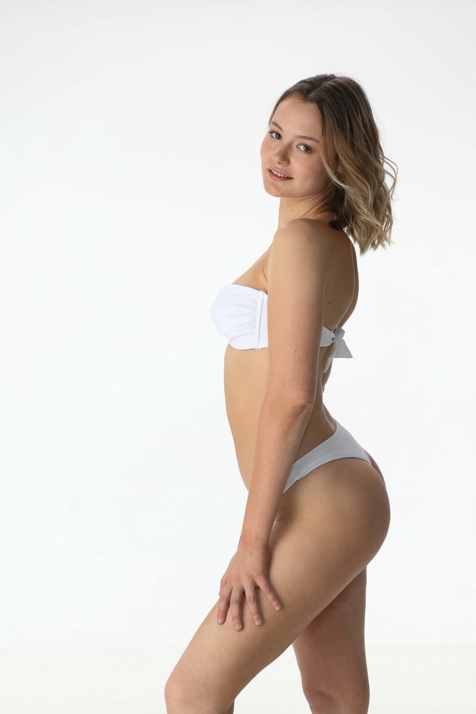 Maillot de bain haut bandeau culotte classique white Meli allo Jade 4